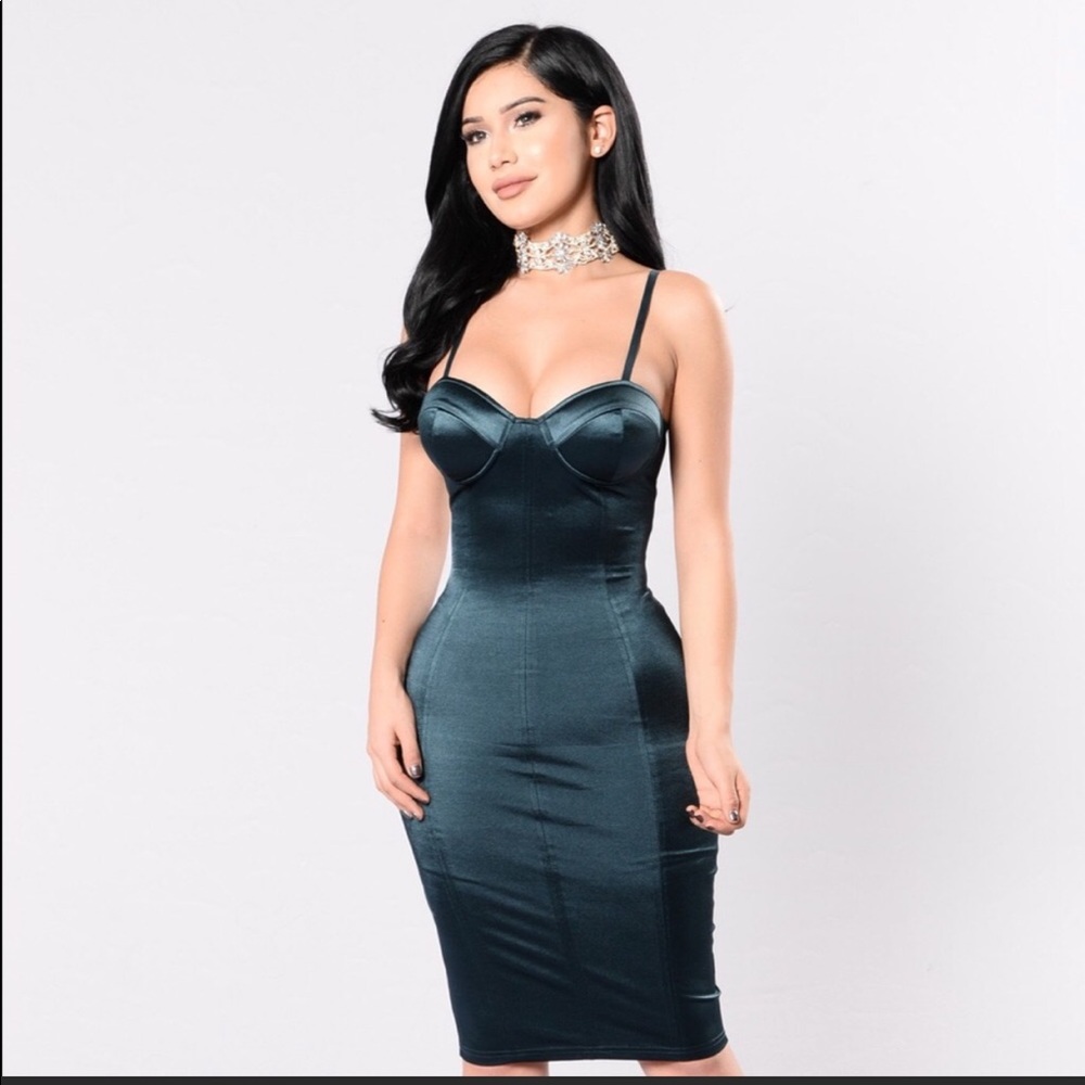 Satin fashion nova dress